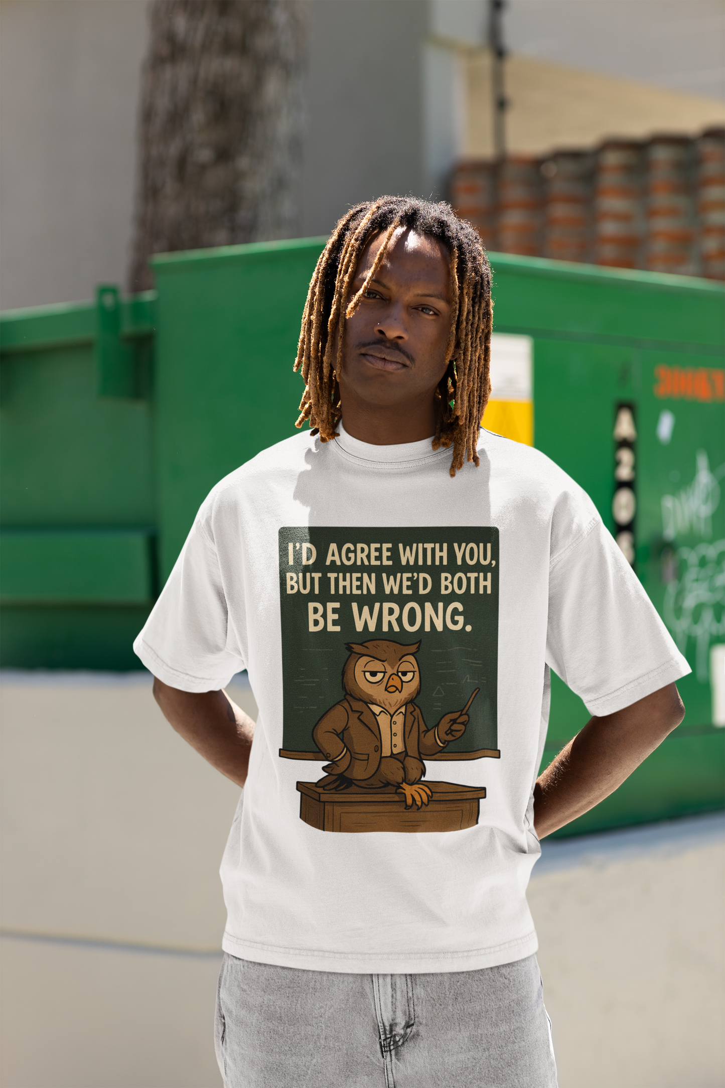We’d Both Be Wrong Tee – Oversized Terry Cotton