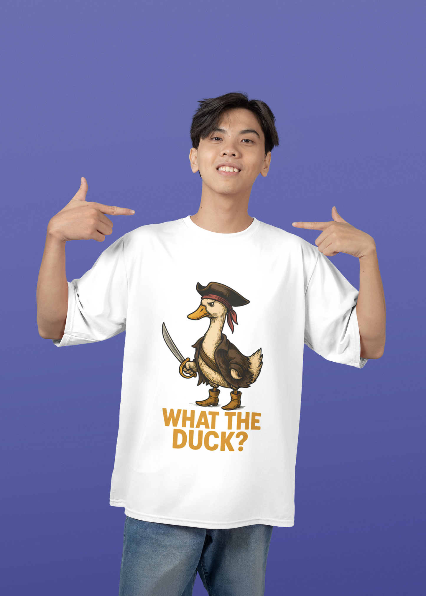 What The Duck? – Pirate Duck Oversized T-Shirt