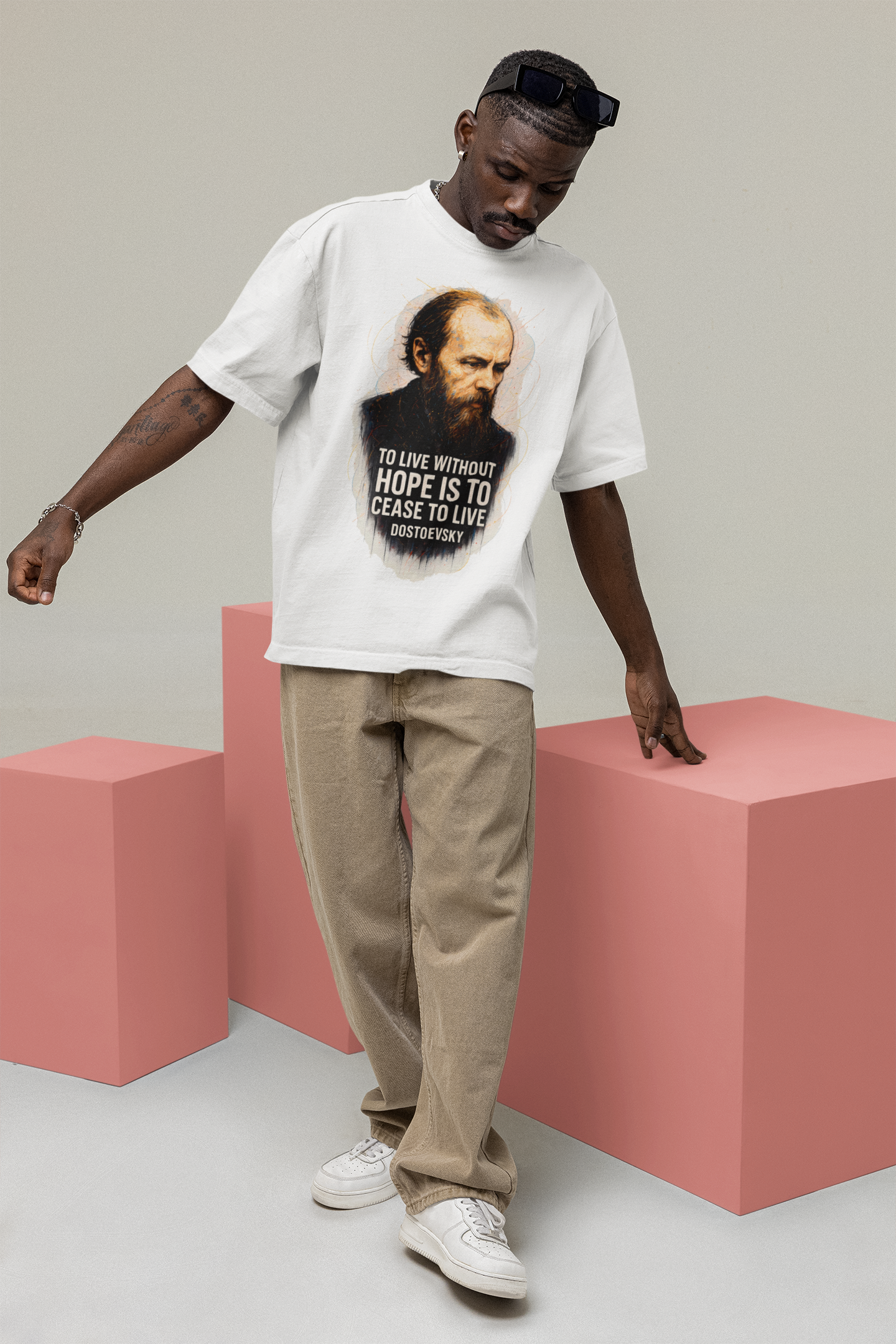 Dostoevsky “Hope” Quote T-Shirt – To Live Without Hope Is to Cease to Live