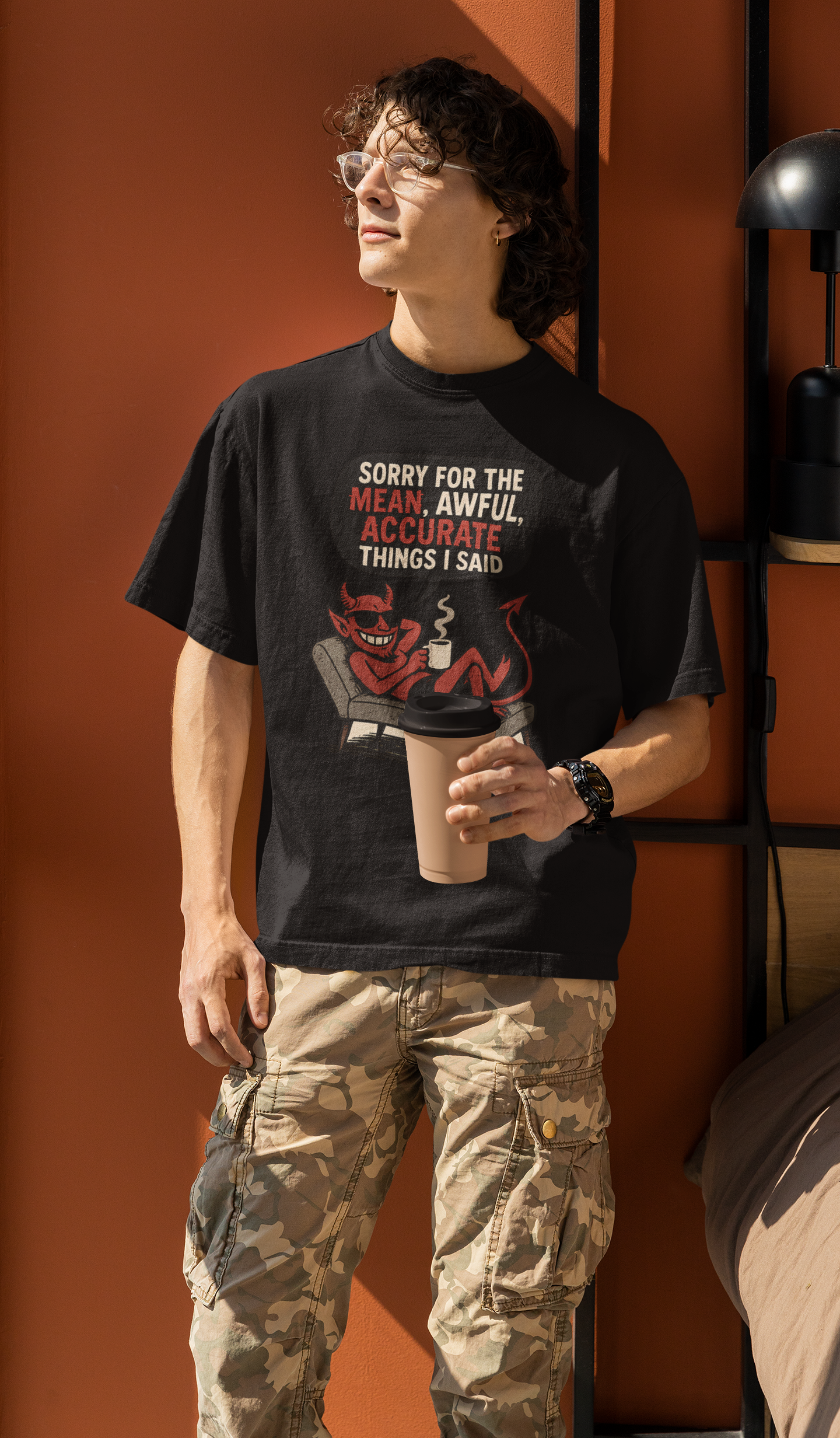 Oversized Devil Attitude Tee – Terry Cotton Edition