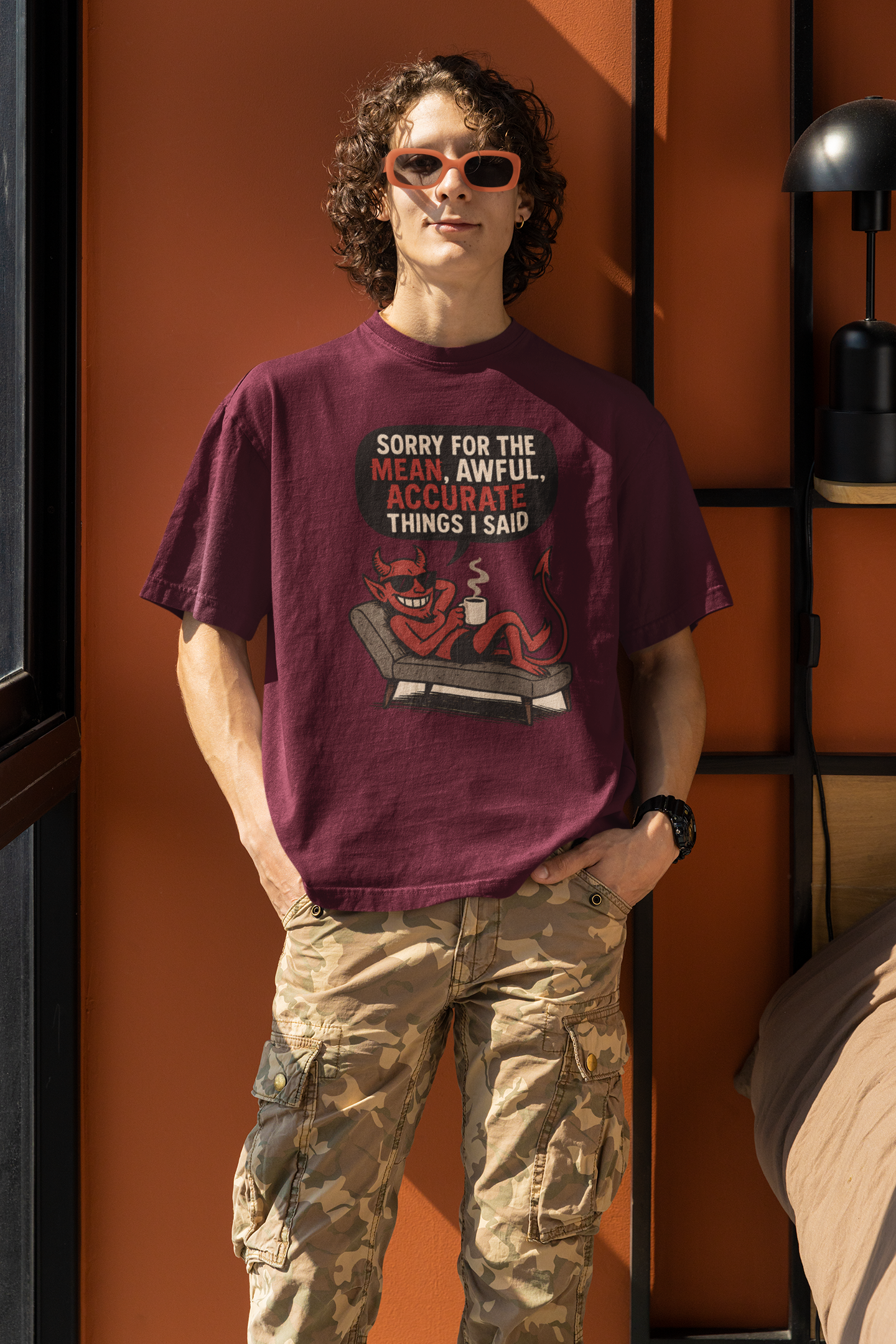 Oversized Devil Attitude Tee – Terry Cotton Edition