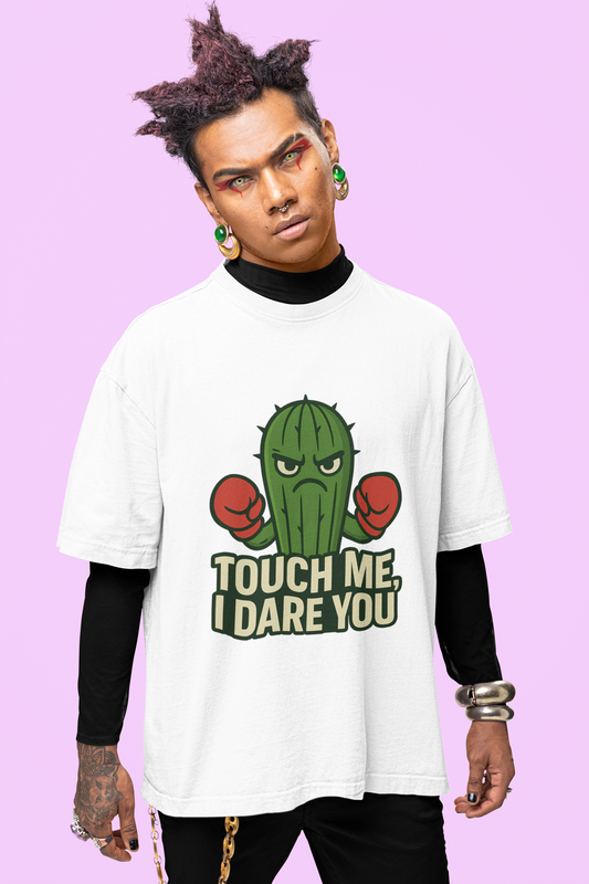 Touch Me, I Dare You Tee – Oversized Terry Cotton