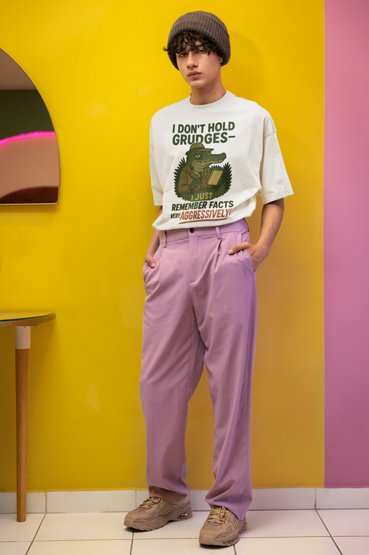 Aggressive Facts Tee – Oversized Terry Cotton