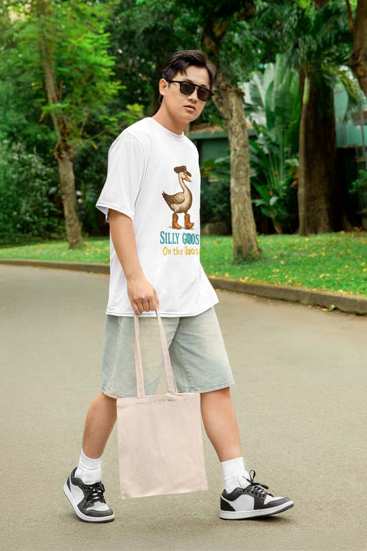 Silly Goose On the Loose – Cowboy Goose Oversized T-Shirt